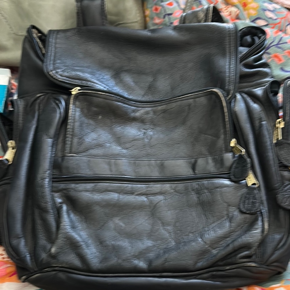 Frye Black Leather Backpack Classic Design